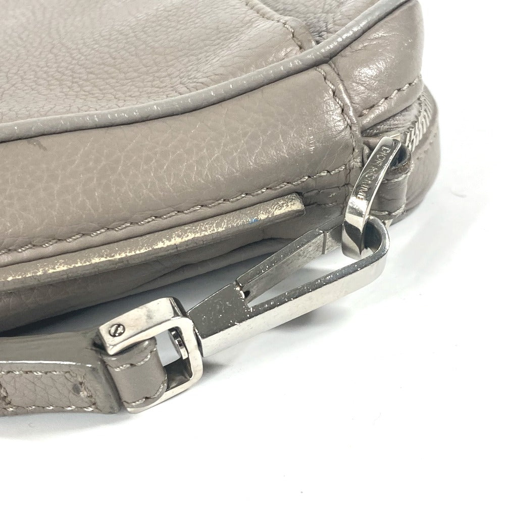 Dior business bag leather gray Pouch logo mens Used Authentic