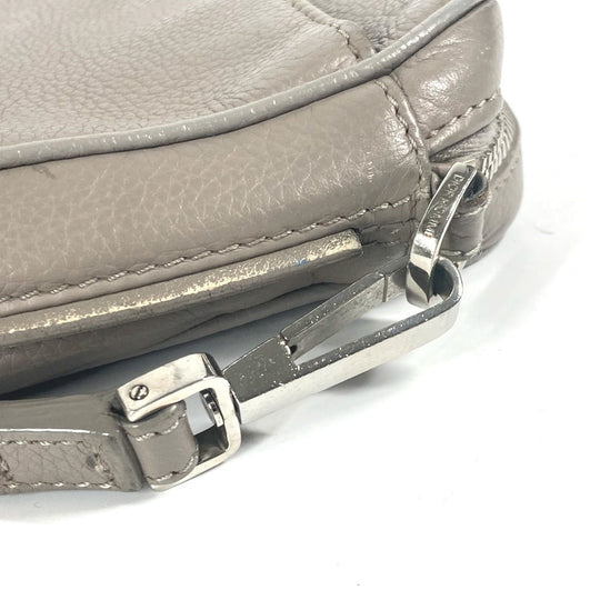 Dior business bag leather gray Pouch logo mens Used Authentic