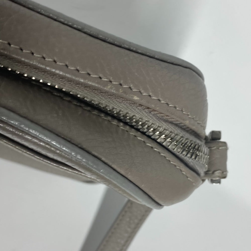 Dior business bag leather gray Pouch logo mens Used Authentic