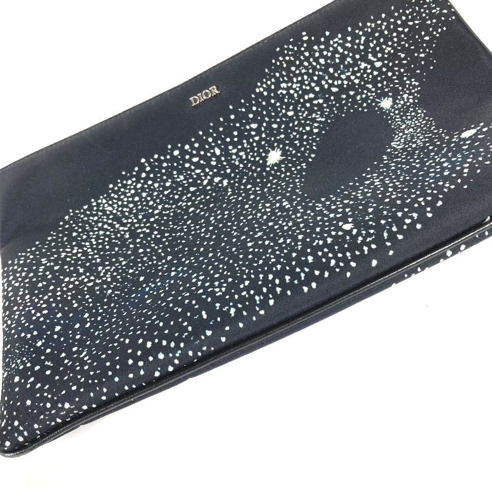 Dior Clutch bag Nylon black PETER DOIG PETER DOIG logo mens Used Authentic