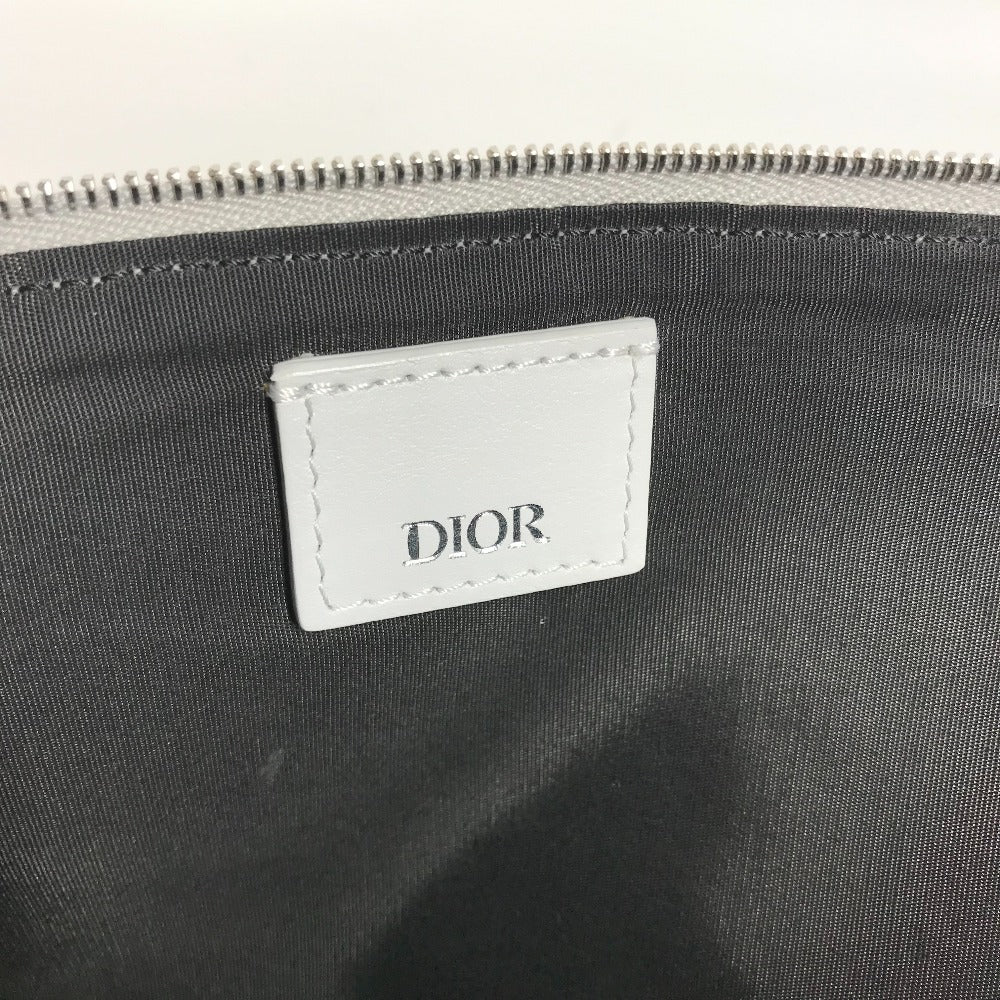 Dior Clutch bag canvas white logo mens Used Authentic