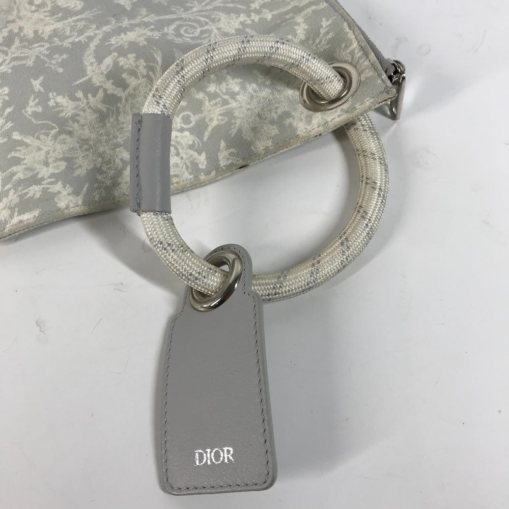Dior Clutch bag canvas white logo mens Used Authentic