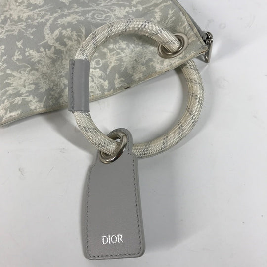 Dior Clutch bag canvas white logo mens Used Authentic