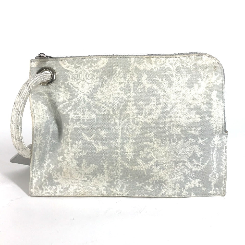 Dior Clutch bag canvas white logo mens Used Authentic