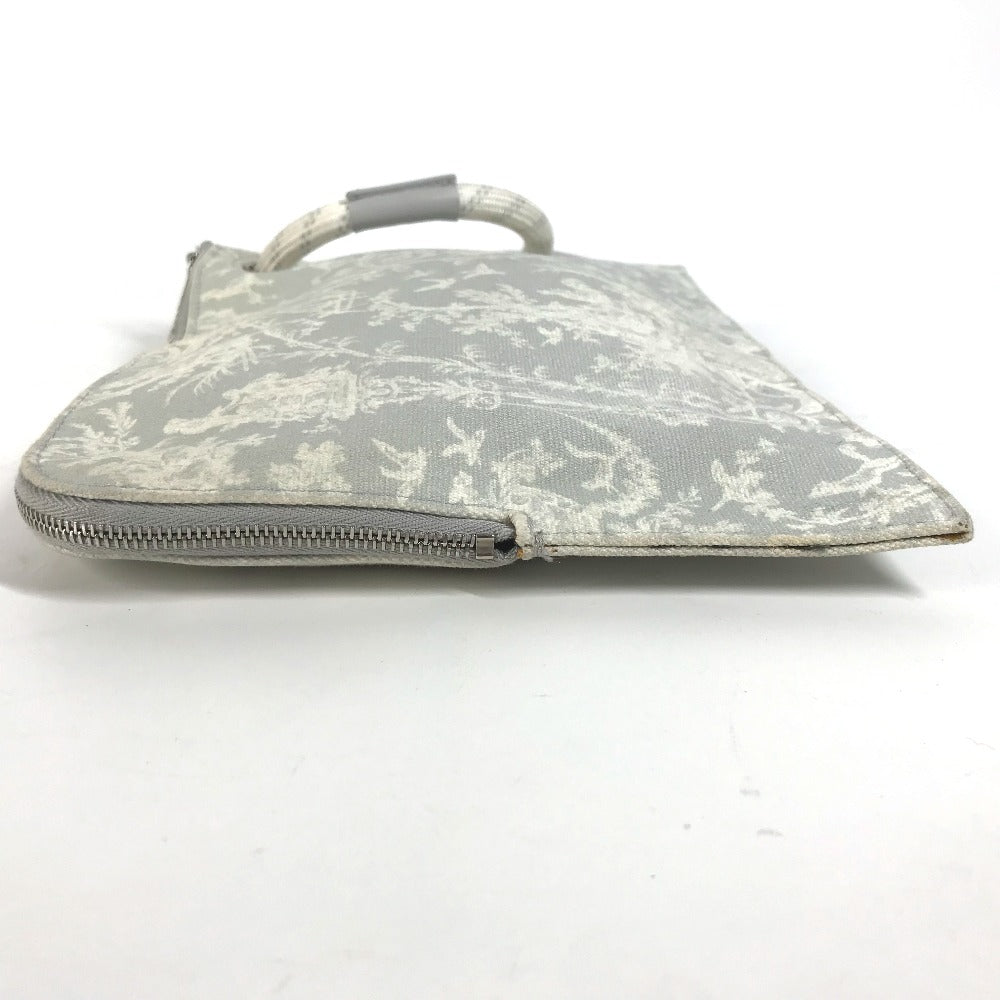 Dior Clutch bag canvas white logo mens Used Authentic