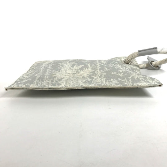 Dior Clutch bag canvas white logo mens Used Authentic