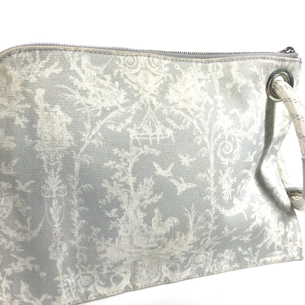 Dior Clutch bag canvas white logo mens Used Authentic