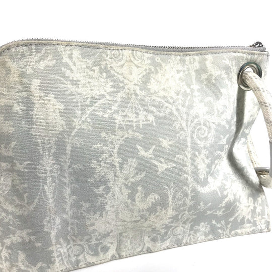 Dior Clutch bag canvas white logo mens Used Authentic