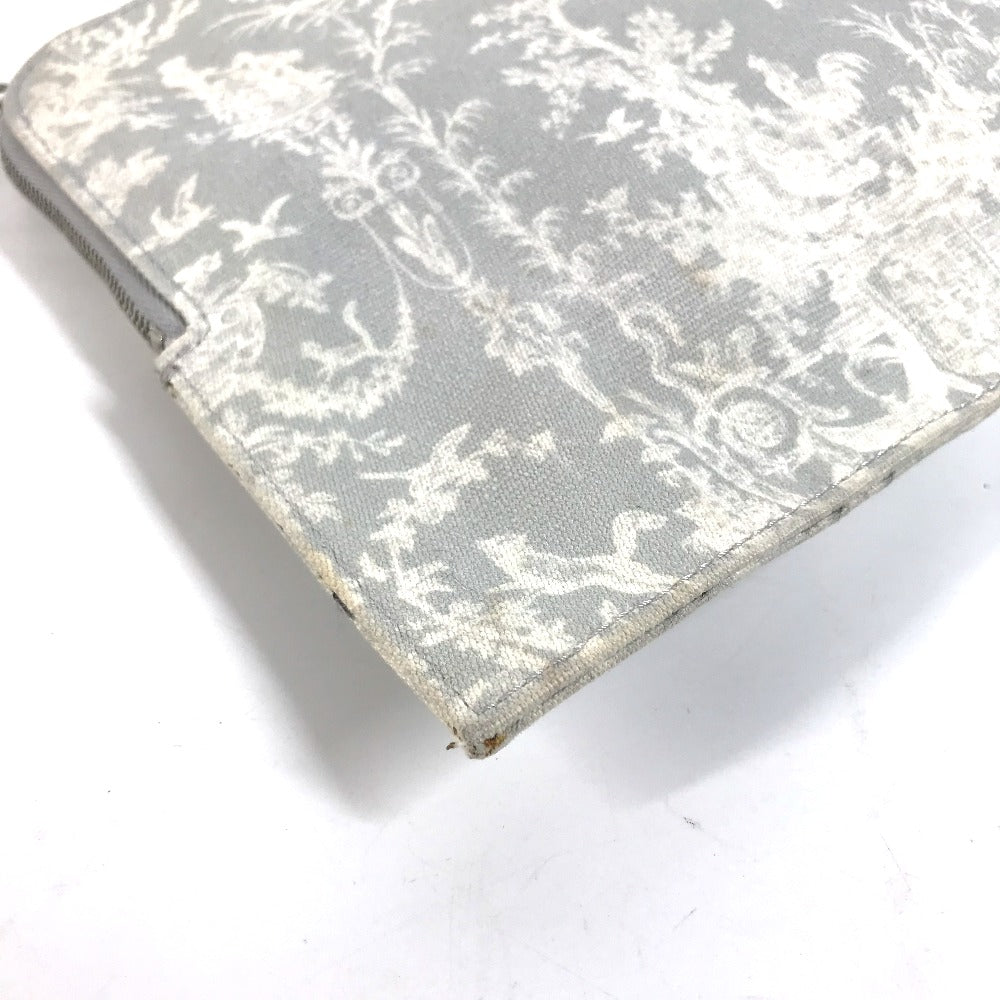 Dior Clutch bag canvas white logo mens Used Authentic