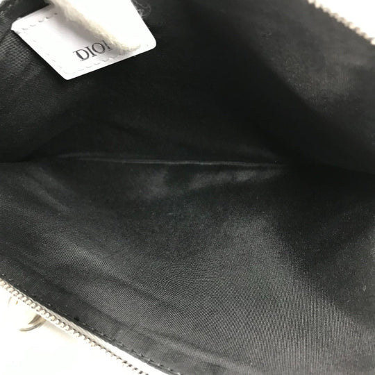 Dior Clutch bag canvas white logo mens Used Authentic