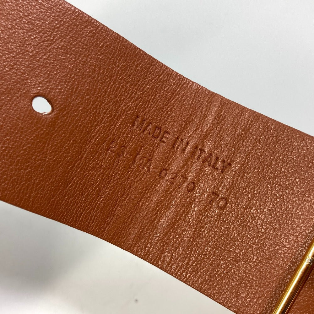 Dior belt leather Brown CD logo SADDLE saddle Women 70 Used Authentic