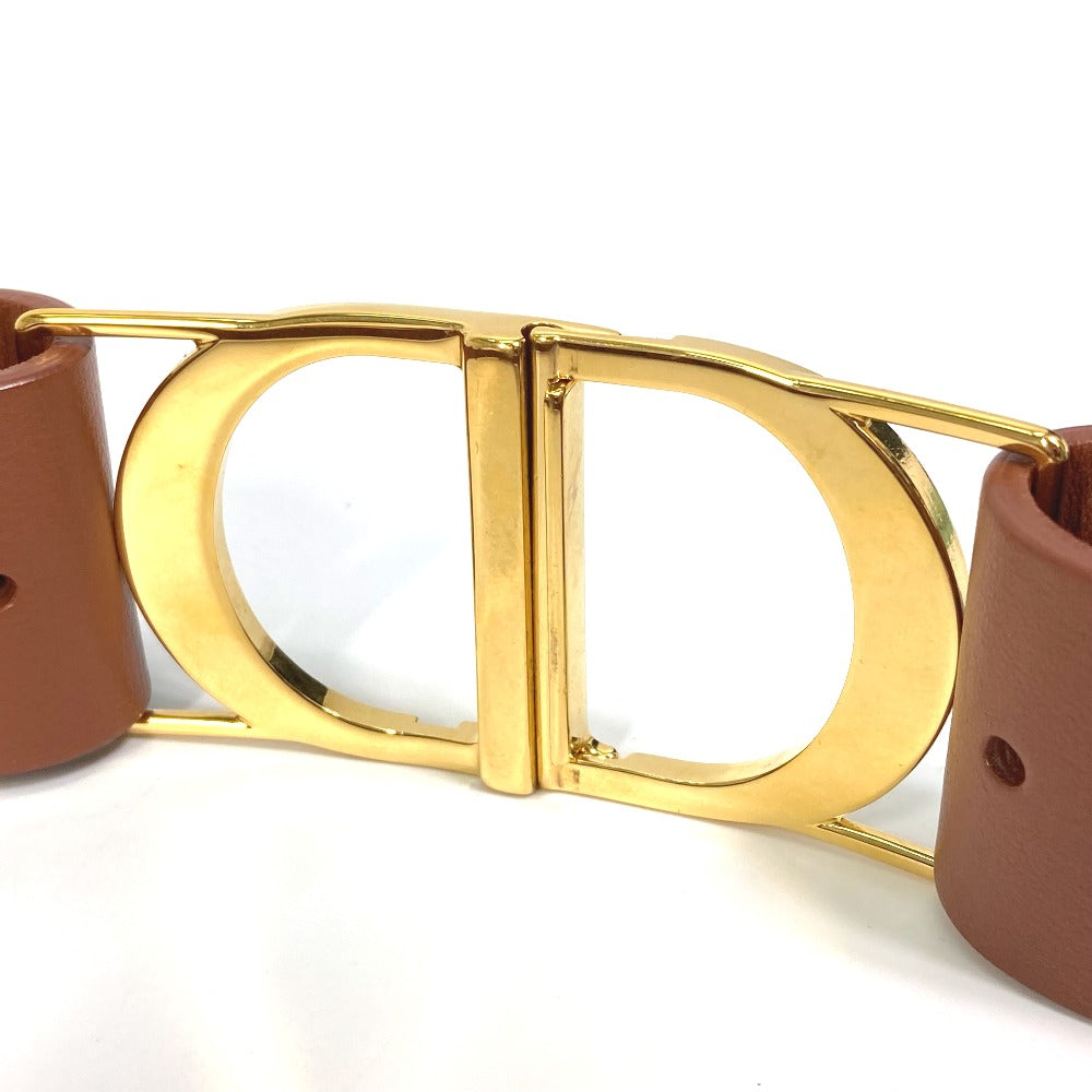 Dior belt leather Brown CD logo SADDLE saddle Women 70 Used Authentic