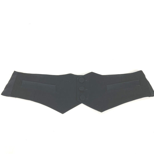 Dior belt Wool, Cupra black 2 button Cummerbund Belt mens 44 Used Authentic