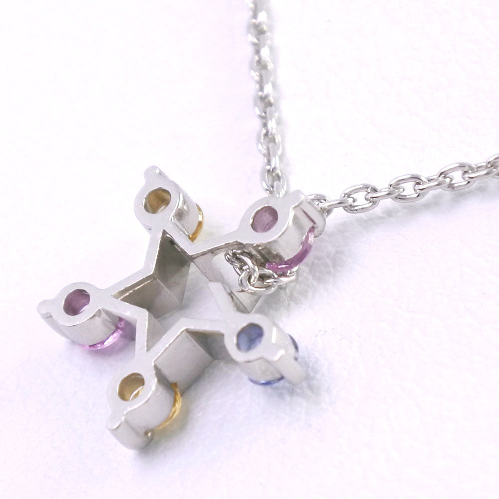 STAR JEWELRY Necklace Pt950Platinum multicolor Multi stone Star Women Used Authentic