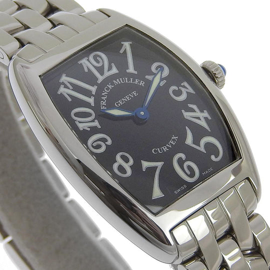 FRANCK MULLER Watches Quartz 1752QZ Stainless Steel Silver Tonocar Vex black dial Women Used Authentic