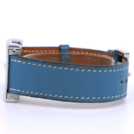 HERMES Watches Quartz BE1.210 Stainless Steel , Leather light blue Belt watch White dial Women Used Authentic