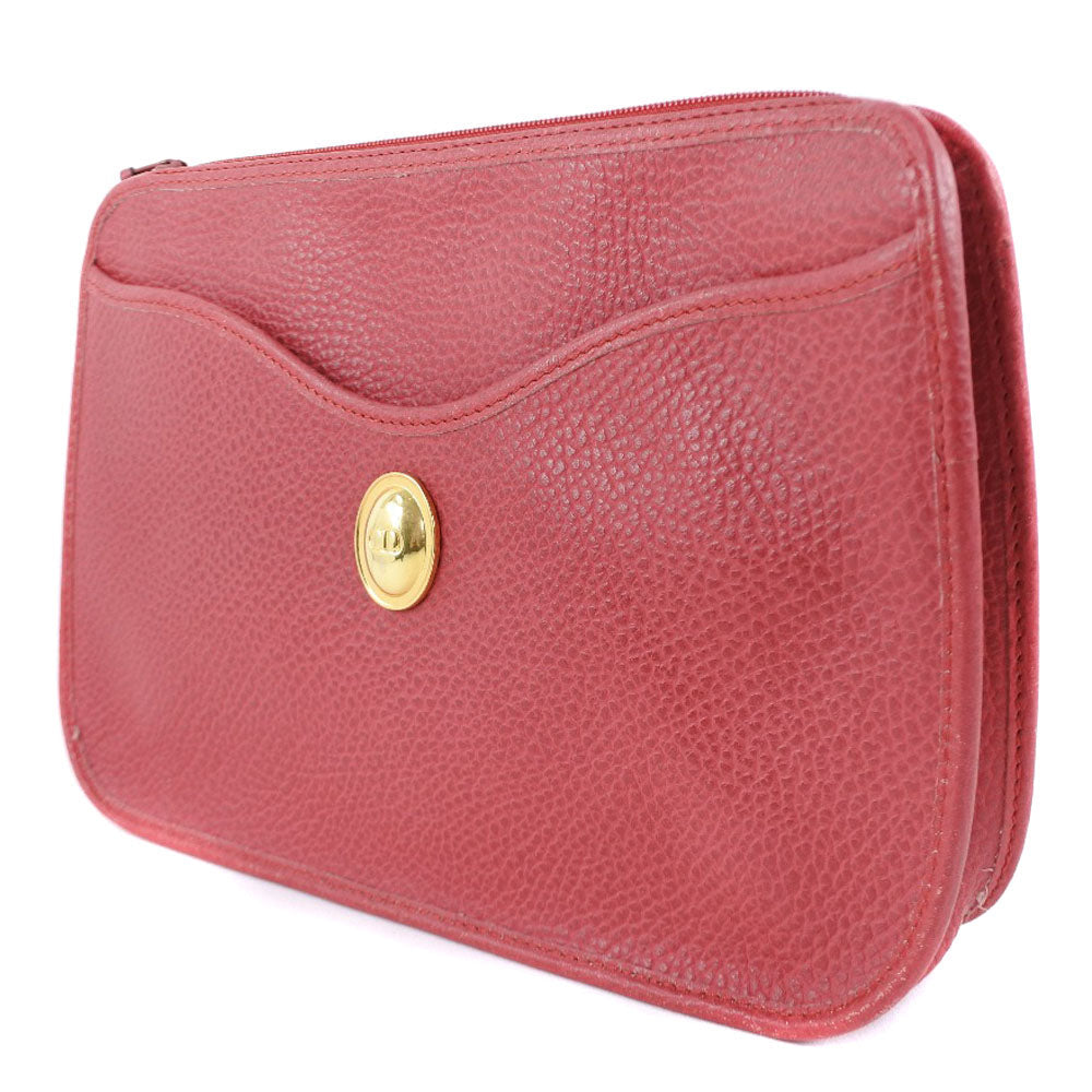 Christian Dior Clutch bag leather Red Women Used Authentic