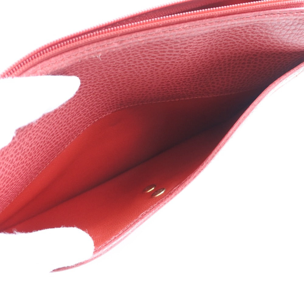 Christian Dior Clutch bag leather Red Women Used Authentic