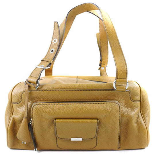 TOD�fS Tote Bag leather yellow Women Used Authentic