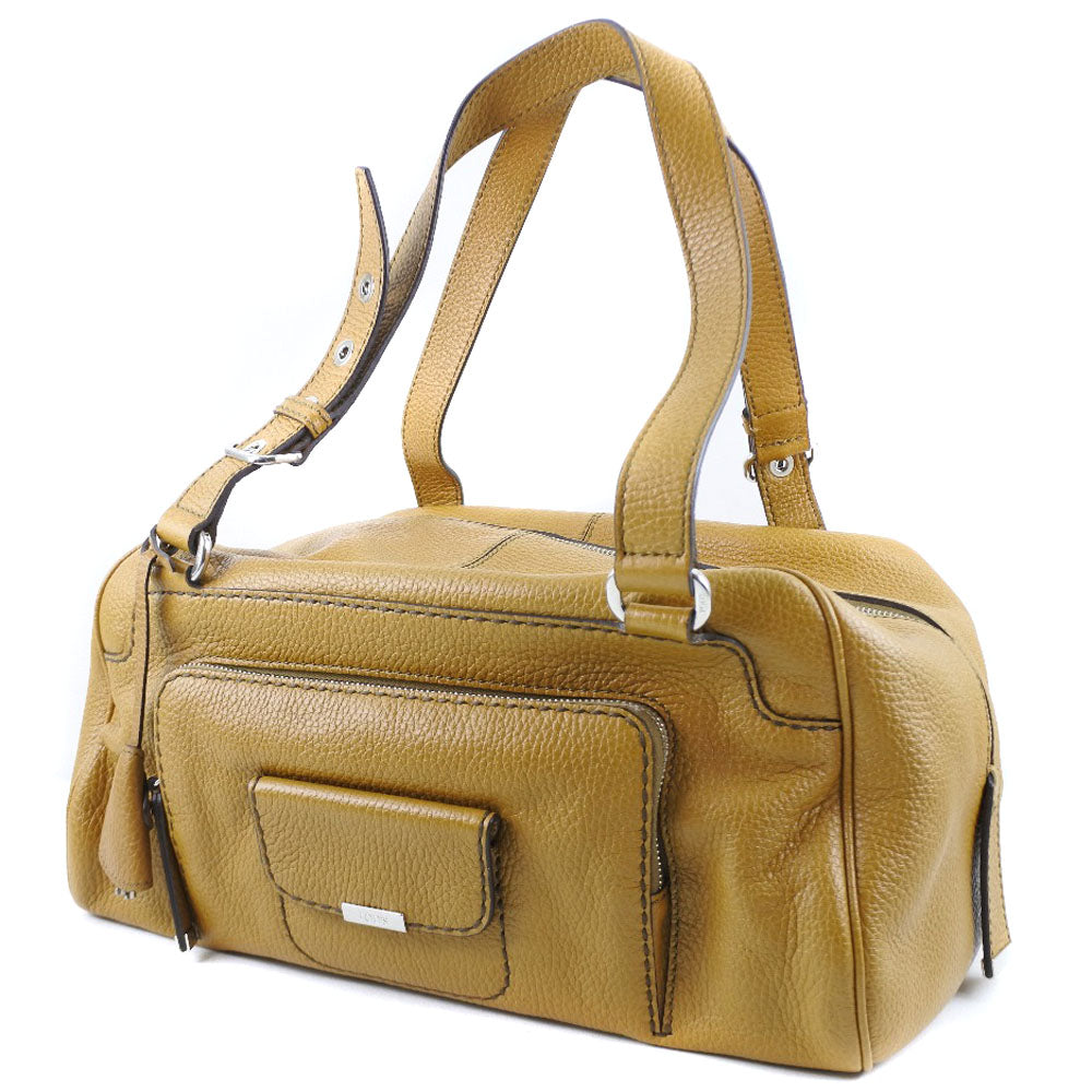 TOD�fS Tote Bag leather yellow Women Used Authentic
