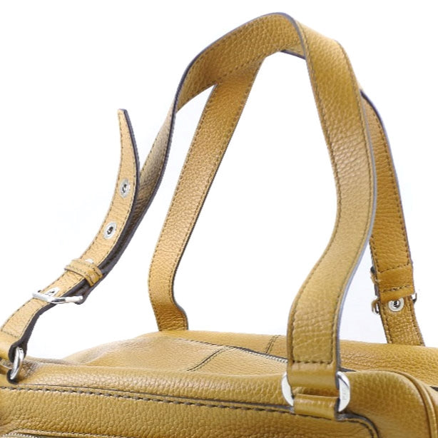 TOD�fS Tote Bag leather yellow Women Used Authentic