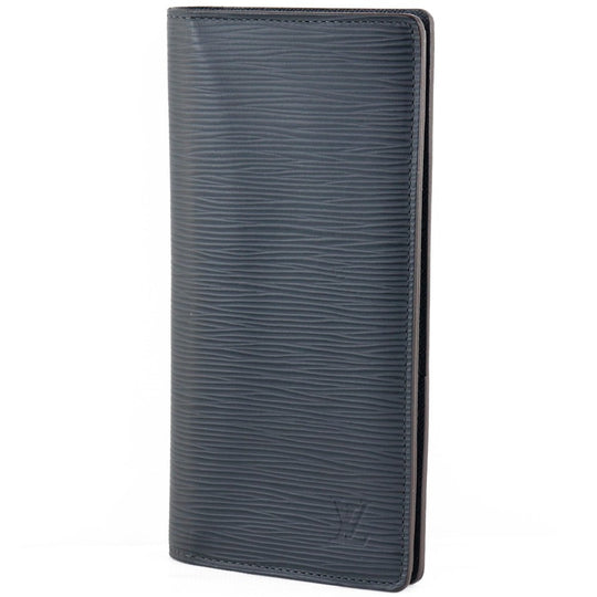 LOUIS VUITTON Long Wallet Purse M60615 Epi Leather Navy blue Portefeuille Blaza mens Used Authentic
