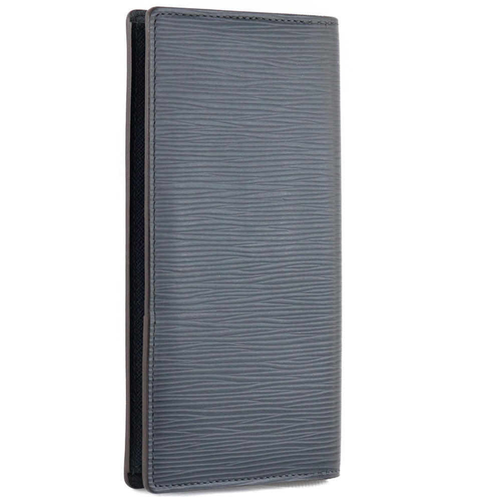 LOUIS VUITTON Long Wallet Purse M60615 Epi Leather Navy blue Portefeuille Blaza mens Used Authentic