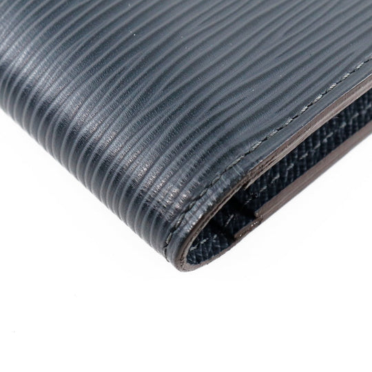 LOUIS VUITTON Long Wallet Purse M60615 Epi Leather Navy blue Portefeuille Blaza mens Used Authentic