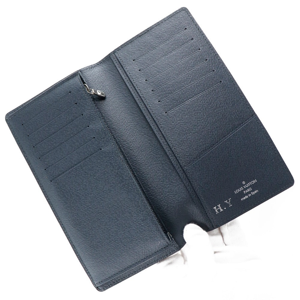 LOUIS VUITTON Long Wallet Purse M60615 Epi Leather Navy blue Portefeuille Blaza mens Used Authentic