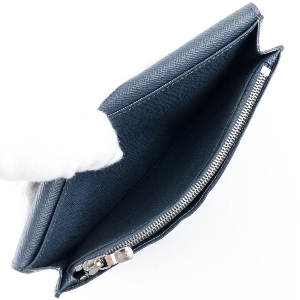 LOUIS VUITTON Long Wallet Purse M60615 Epi Leather Navy blue Portefeuille Blaza mens Used Authentic