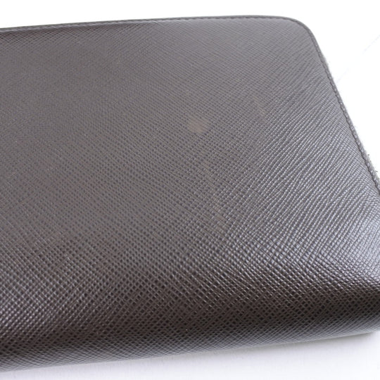PRADA Long Wallet Purse 2ML220 Safiano Brown Brown Zip Around Women Used Authentic