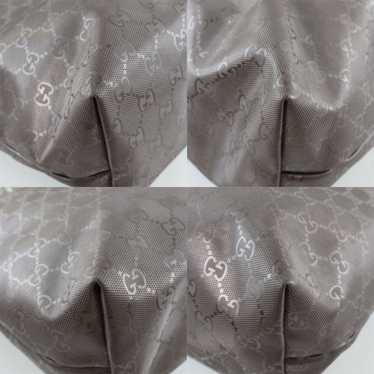 GUCCI Tote Bag 211137 PVC coated canvas Brown GG implementation Tote Women Used Authentic