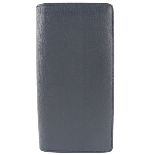 LOUIS VUITTON Long Wallet Purse M58818 Taurillon Clemence Navy blue Parnasea Portefeuille Blaza mens Used Authentic