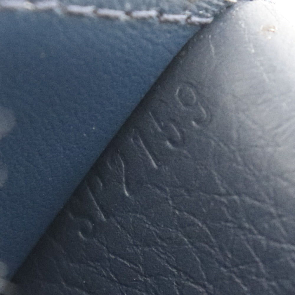 LOUIS VUITTON Long Wallet Purse M58818 Taurillon Clemence Navy blue Parnasea Portefeuille Blaza mens Used Authentic