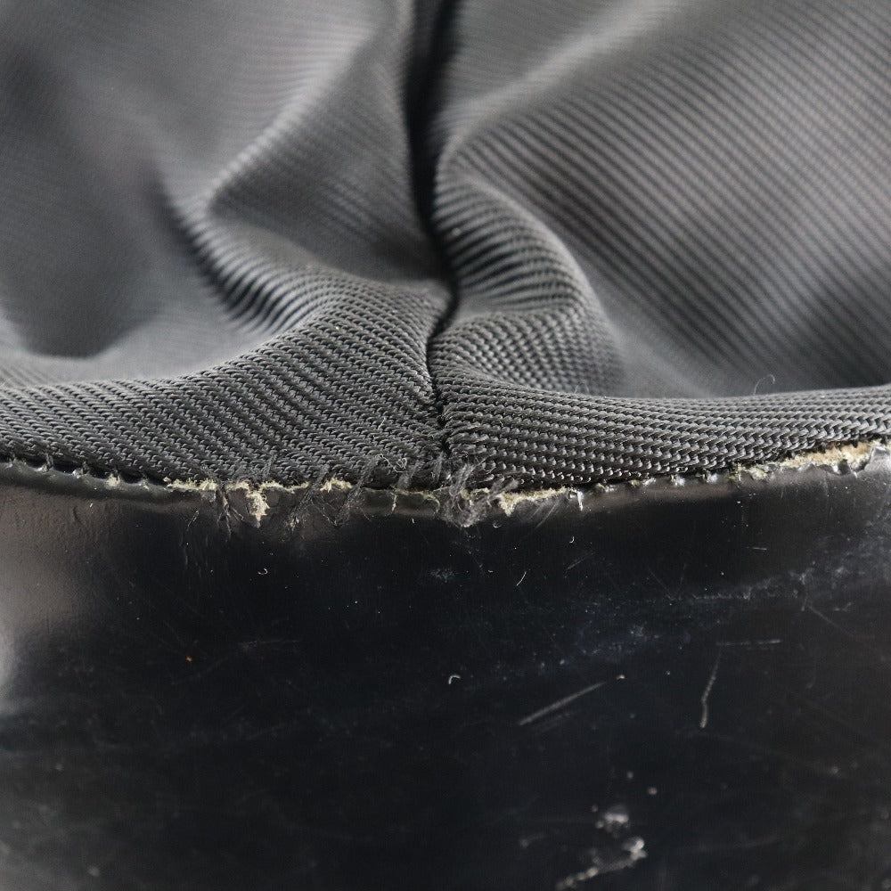 GUCCI Tote Bag 002-2058-0412-5 Nylon canvas, leather black Bamboo bag unisex(Unisex) Used Authentic
