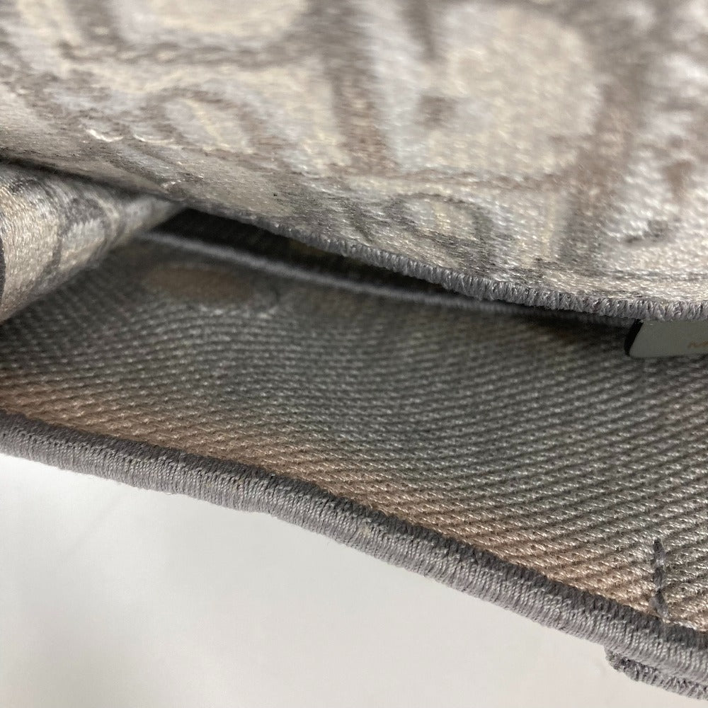 Dior Waist bag Jacquard gray Embroidery Oblique SADDLE saddle slim pouch mens Used Authentic