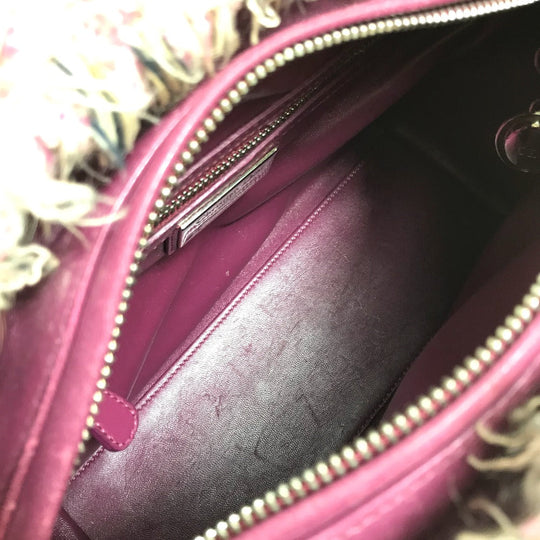 Dior Handbag tweed Pink x purple x white Ginza Limited Le Rose Bonheur (Happy Rose) Lady Dior Women Used Authentic