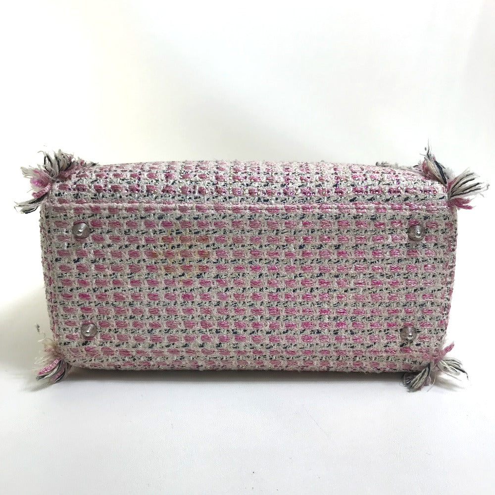 Dior Handbag tweed Pink x purple x white Ginza Limited Le Rose Bonheur (Happy Rose) Lady Dior Women Used Authentic