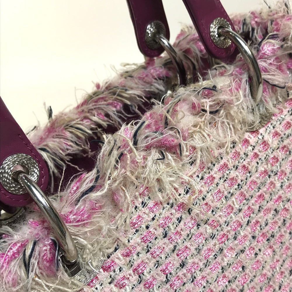 Dior Handbag tweed Pink x purple x white Ginza Limited Le Rose Bonheur (Happy Rose) Lady Dior Women Used Authentic