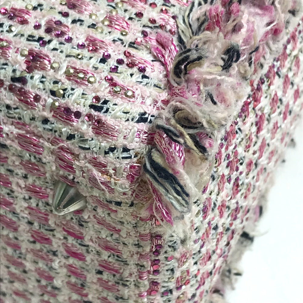 Dior Handbag tweed Pink x purple x white Ginza Limited Le Rose Bonheur (Happy Rose) Lady Dior Women Used Authentic