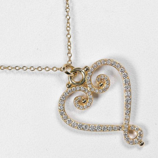 TIFFANY&Co. Necklace K18 Yellow Gold, Diamond gold 4g paloma venice goldoni heart Women Used Authentic