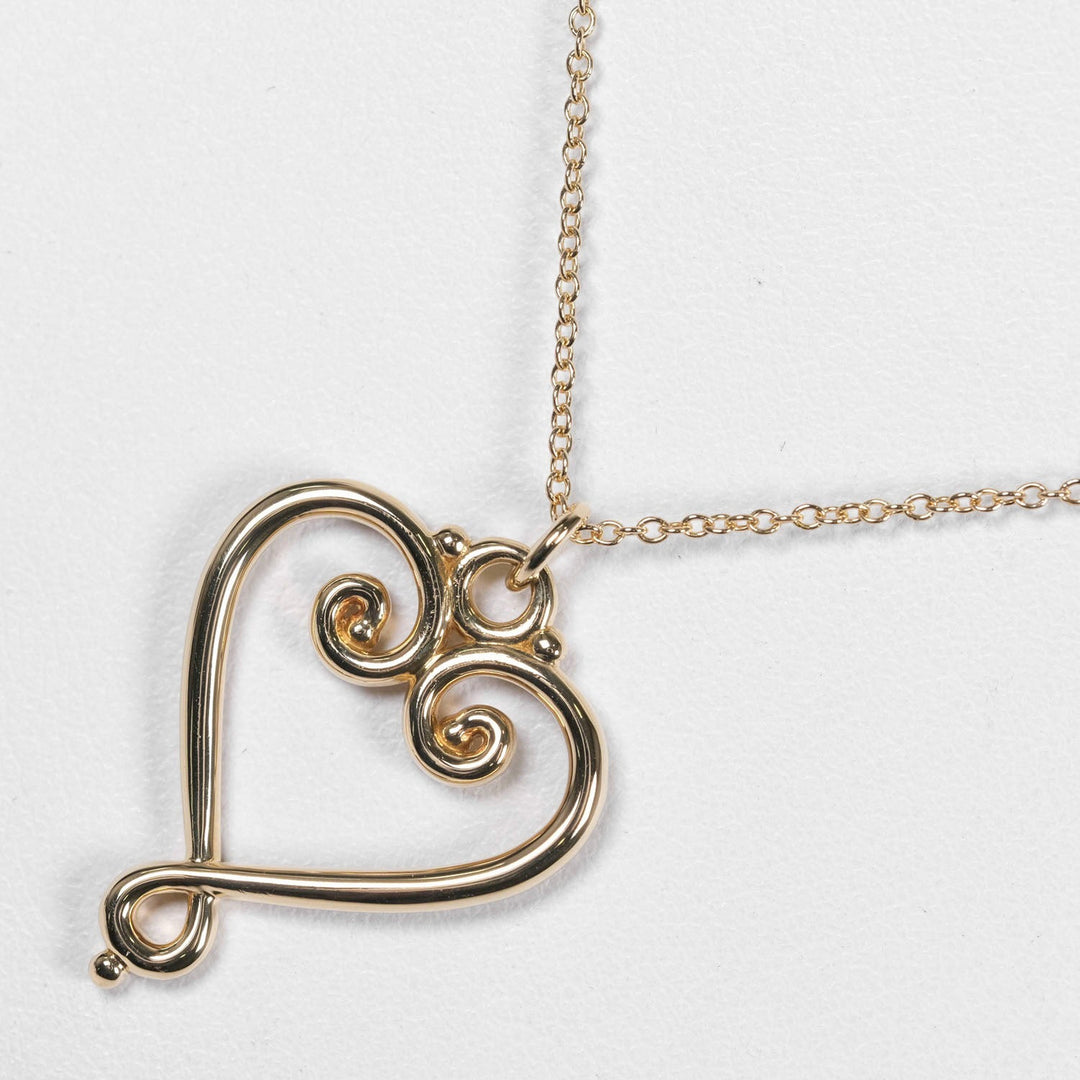 TIFFANY&Co. Necklace K18 Yellow Gold, Diamond gold 4g paloma venice goldoni heart Women Used Authentic