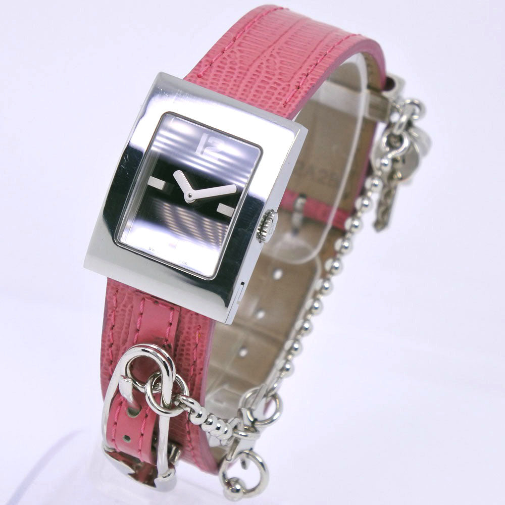Dior Watches Quartz D78-109 Stainless Steel , Leather pink Maris Silver dial Women Used Authentic