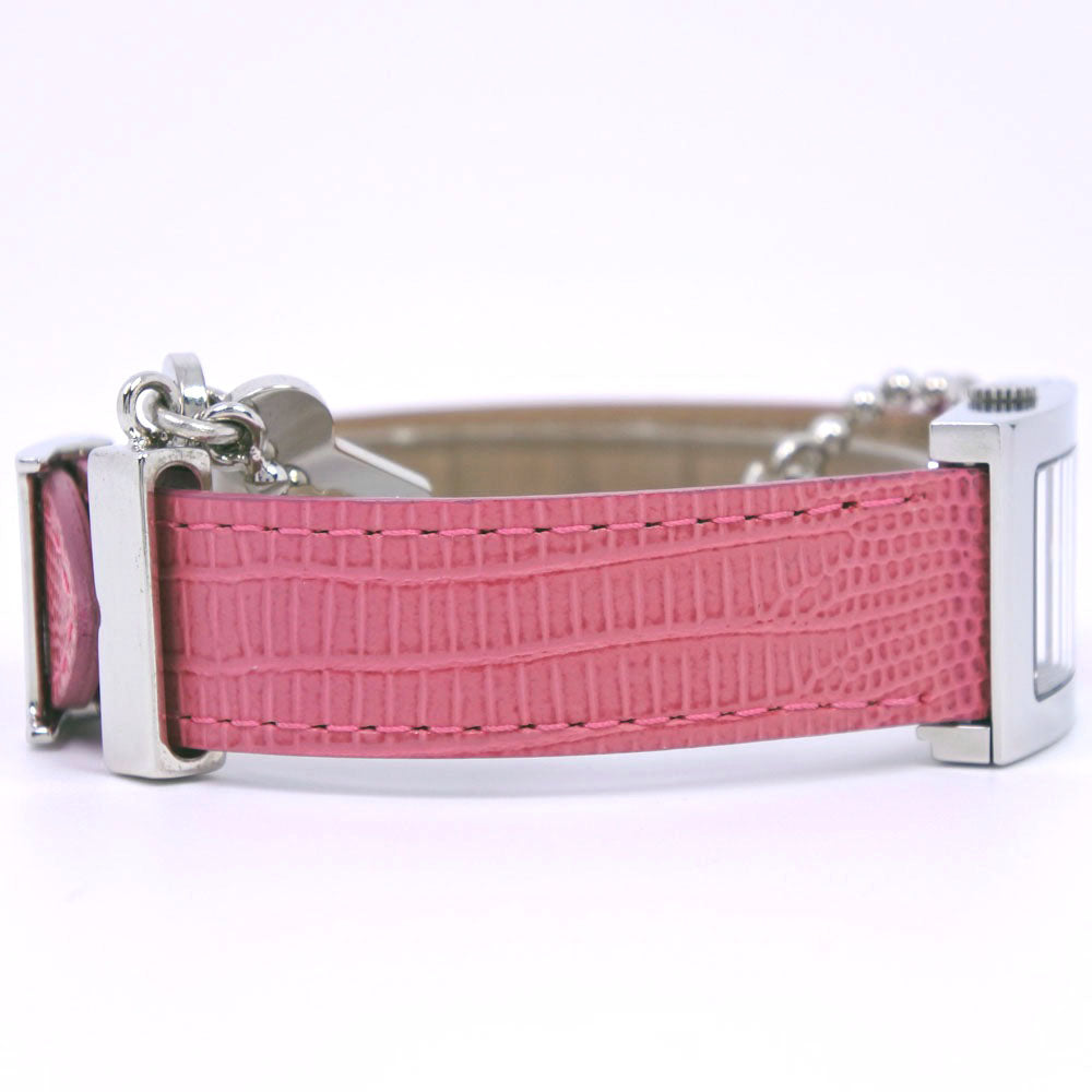Dior Watches Quartz D78-109 Stainless Steel , Leather pink Maris Silver dial Women Used Authentic