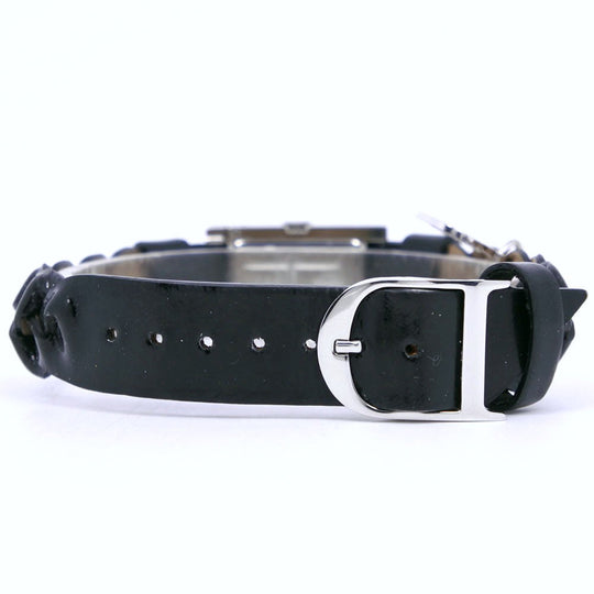 Christian Dior Watches Quartz D78-109 Stainless Steel , Leather Silver- Maris black dial Women Used Authentic