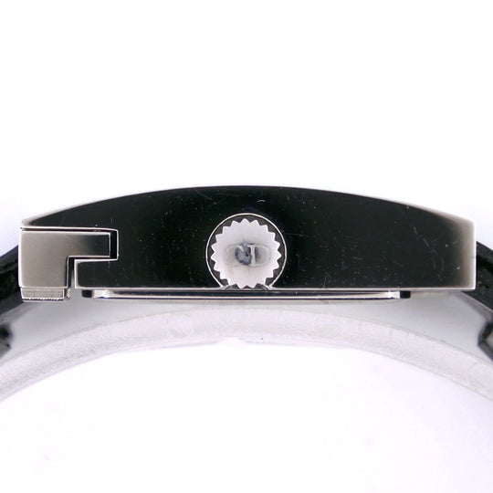 Christian Dior Watches Quartz D78-109 Stainless Steel , Leather Silver- Maris black dial Women Used Authentic