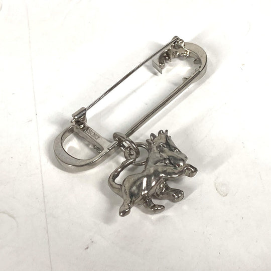 Dior Brooch metal Silver Peter Doig Collaboration Peter Doig logo CD Women Used Authentic