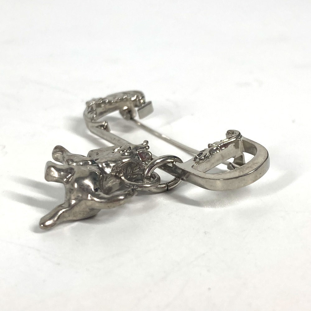 Dior Brooch metal Silver Peter Doig Collaboration Peter Doig logo CD Women Used Authentic