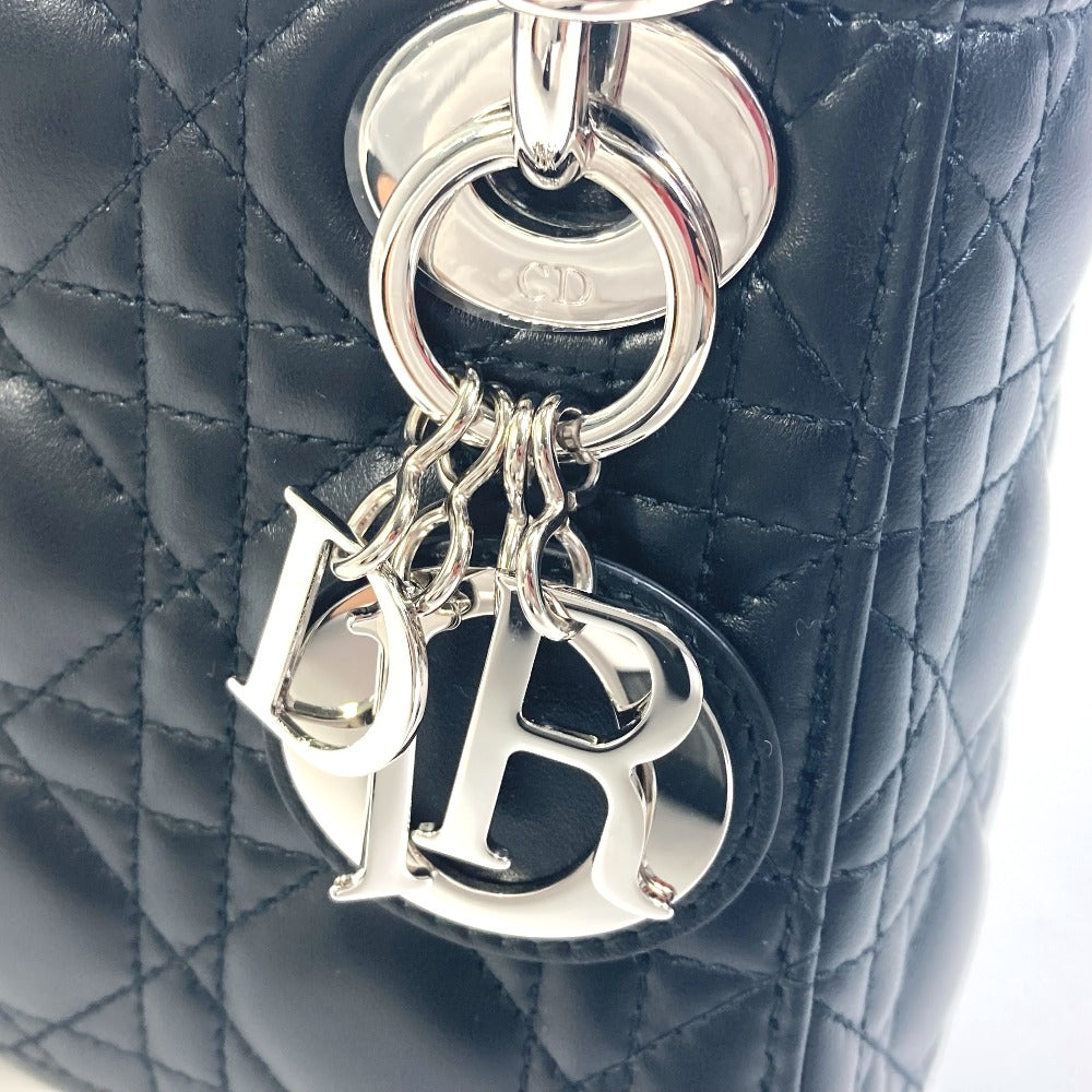 Dior Shoulder Bag leather black Lady Dior Cannage Mini