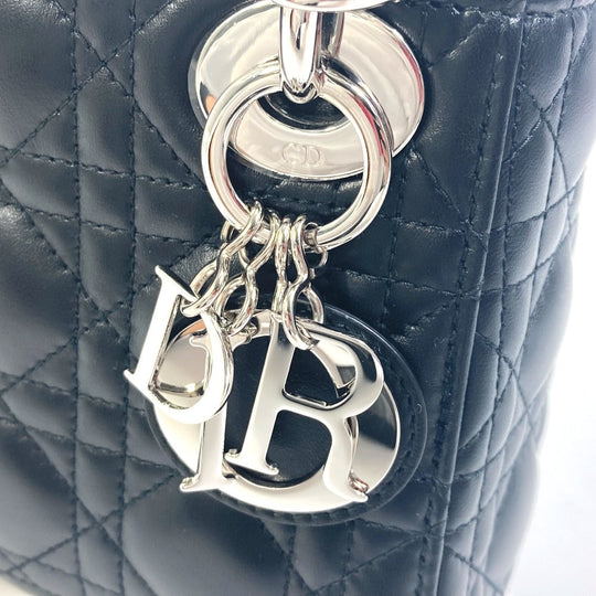 Dior Shoulder Bag leather black Lady Dior Cannage Mini